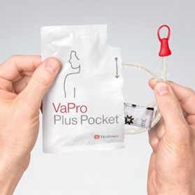 Intermittent Catheter Tray VaPro™ Plus Pocket® Straight Tip 14 Fr. Hydrophilic Coated Phthalates-Free PVC