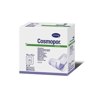 Adhesive Dressing Cosmopor® 6 X 6 Inch Nonwoven Square White Sterile