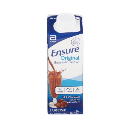 Oral Supplement Ensure® Original Therapeutic Nutrition Shake Chocolate Flavor Ready to Use 8 oz. Carton