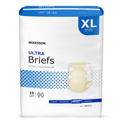 [MCK-BRULXL] Unisex Adult Incontinence Brief McKesson Ultra X-Large Disposable Heavy Absorbency