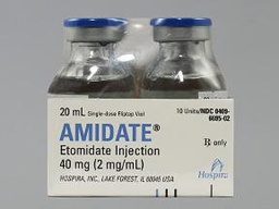 [HOS-00409669502] Etomidate 2 mg / mL Injection Single Dose Vial 20 mL