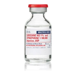 [HOS-00409317801] Lidocaine HCl / Epinephrine 1% - 1:100,000 Injection Multiple Dose Vial 20 mL