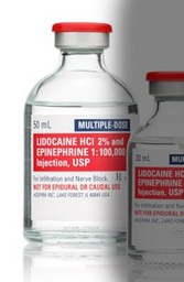 [HOS-00409318203] Lidocaine HCl / Epinephrine 2% - 1:100,000 Injection Multiple Dose Vial 50 mL