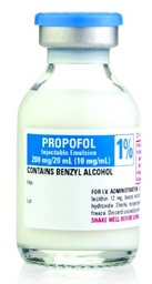 [HOS-00409469924] Propofol 1%, 10 mg / mL Injection Single Dose Vial 100 mL