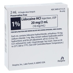 [HOS-00409471332] Lidocaine HCl, Preservative Free 1%, 10 mg / mL Injection Ampule 2 mL