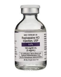 [AKO-17478008130] Ropivacaine HCl, Preservative Free 0.5%, 5 mg / mL Injection Single Dose Vial 30 mL
