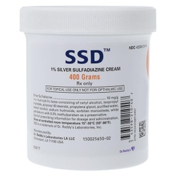 [DRL-43598021040] SSD™ Silver Sulfadiazine 1% Cream Jar 400 Gram