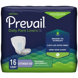 [FIQ-PL-115] Incontinence Liner Prevail® Daily Pant Liners 28 Inch Length Heavy Absorbency Polymer Core One Size Fits Most Adult Unisex Disposable
