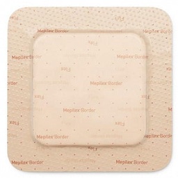 [MOL-595400] Silicone Foam Dressing Mepilex® Border Flex 6 X 6 Inch Square Adhesive with Border Sterile