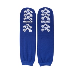 [MCK-40-1099-001] Slipper Socks McKesson Terries™ Bariatric / Extra Wide Royal Blue Above the Ankle