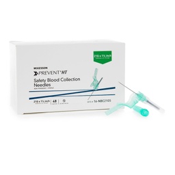 [MCK-16-NBC21GS] McKesson Prevent® HT Blood Collection Needle 21 Gauge 1-1/4 Inch Needle Length Safety Needle Without Tubing Sterile
