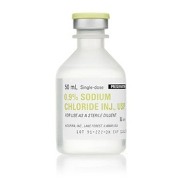 [HOS-00409488850] Diluent Sodium Chloride, Preservative Free 0.9% Solution Single-Dose Vial 50 mL