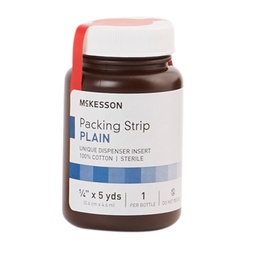 [MCK-61-59120] Wound Packing Strip McKesson Plain Cotton Non-impregnated Small 1/4 Inch X 5 Yard 1 Count Sterile