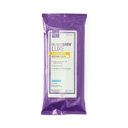 [MDL-MSC095102] Rinse-Free Bath Wipe ReadyBath® Luxe Soft Pack BZK (Benzalkonium Chloride) Scented 8 Count