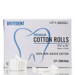 [CIR-BSI-3000] Cotton Rolls, #2 Medium, 1.5&quot; x 3.75&quot; (3/8&quot;), Non-Sterile, 2000 rls/bx, 12 bx/cs