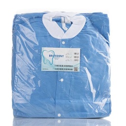 [CIR-BSI-5103] Blue Lab Jacket Large Knitted Cuff and Collar, 45G/M2, 10pcs/bg, 5bg/cs