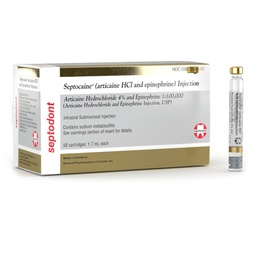 [SEP-01A1400] Septocaine® with Epinephrine 4% - 1:100,000 Injection 1.7 mL