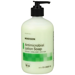 [MCK-53-28087-18] Antimicrobial Soap McKesson Lotion 18 oz. Pump Bottle Herbal Scent