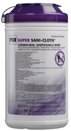 [PDI-Q86984] Super Sani-Cloth® Surface Disinfectant Premoistened Germicidal Manual Pull Wipe 65 Count Canister Disposable Alcohol Scent NonSterile
