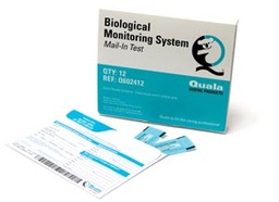 [QUA-Q602448] Biological Monitoring Mail-In Service (Weekly) Includes: (2) Bacterial Spore Test Strips &amp; (1) Control Strip, Postage-Paid Envelope. 48 tests/box