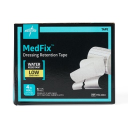 [MDL-MSC4004] Dressing Retention Tape with Liner MedFix™ Water Resistant Nonwoven 4 Inch X 11 Yard White NonSterile