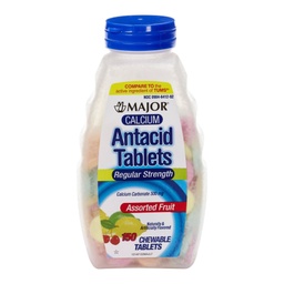 [MJR-00904641292] Antacid Major® Calcium 500 mg Strength Chewable Tablet 150 per Bottle