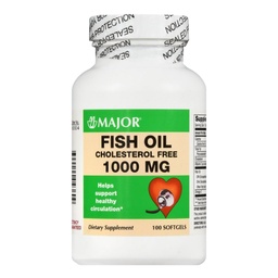 [MJR-00904723860] Omega 3 Supplement Fish Oil 300 mg - 1,000 mg Strength Softgel 100 per Bottle