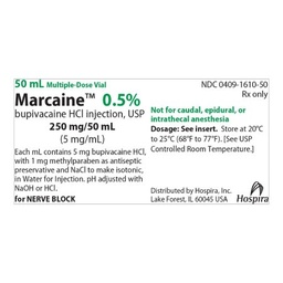 [HOS-00409161050] Marcaine™ Bupivacaine HCl 0.5% Injection 50 mL