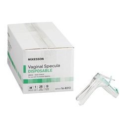 [MCK-16-8313] Vaginal Speculum McKesson Graves NonSterile Office Grade Acrylic Medium Double Blade Duckbill Disposable Corded Light Source Compatible