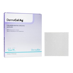 [DEM-00502E] Silver Collagen Dressing DermaCol/Ag™ 2 X 2 Inch Square Sterile