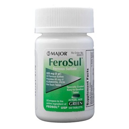 [MJR-20555002101] Mineral Supplement Iron 325 mg Strength Tablet 100 per Bottle