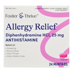 [MCK-70677101401] Allergy Relief Foster &amp; Thrive™ 25 mg Strength Minitab 24 per Box