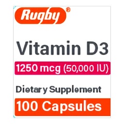 [MJR-80681017400] Vitamin Supplement Vitamin D3 1250 mcg Strength Capsule 100 per Bottle