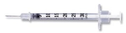 [BEC-328438] Insulin Syringe with Needle Ultra-Fine™ 0.3 mL 31 Gauge 5/16 Inch Attached Needle Without Safety