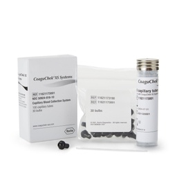 [ROC-11621173001] Capillary Tubes and Bulbs 100 Plastic Disposable Capillary Tubes, 10 Bulbs CoaguChek