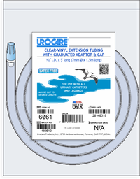 [URC-6061] Extension Tube Urocare® 60 Inch, Clear, Vinyl, Adaptor &amp; Cap, NonSterile