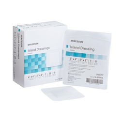 [MCK-16-89044] Adhesive Dressing McKesson 4 X 4 Inch Polypropylene / Rayon Square White Sterile