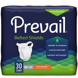 [FIQ-PV-324] Unisex Adult Incontinence Belted Undergarment Prevail® Belted Shields Belted One Size Fits Most Disposable Light Absorbency