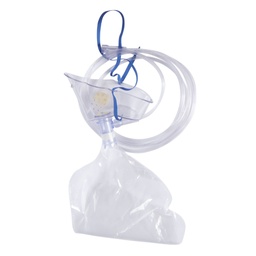 [MCK-32634] NonRebreather Oxygen Mask McKesson Elongated Style Adult One Size Fits Most Adjustable Head Strap / Nose Clip