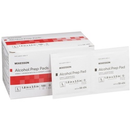 [MCK-58-404] Alcohol Prep Pad McKesson 70% Strength Isopropyl Alcohol Individual Packet Large Sterile