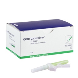 [BEC-368607] BD Vacutainer® Eclipse™ Blood Collection Needle 21 Gauge 1-1/4 Inch Needle Length Safety Needle Without Tubing Sterile