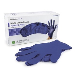 [MCK-14-6N34] Exam Glove McKesson Confiderm® 3.0 Medium NonSterile Nitrile Standard Cuff Length Textured Fingertips Blue Not Chemo Approved