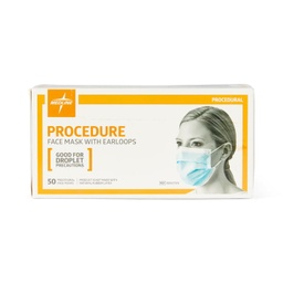 [MDL-NON27378A] Surgical Mask Anti-fog Foam Pleated Tie Closure One Size Fits Most Blue NonSterile Not Rated Adult