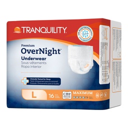 [PBE-2116] Unisex Adult Absorbent Underwear Tranquility® Premium OverNight™ Pull On with Tear Away Seams Large Disposable Heavy Absorbency