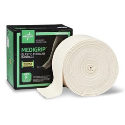 [MDL-MSC9505] Elastic Tubular Support Bandage Medigrip 4 Inch X 11 Yard Large Knee / Thigh Standard Compression Pull On Tan Size F NonSterile