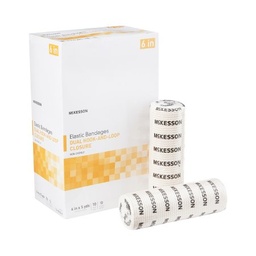 [MCK-16-2033-6] Elastic Bandage McKesson 6 Inch X 5 Yard Standard Compression Double Hook and Loop Closure Tan NonSterile