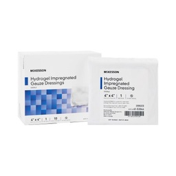 [MCK-61-53044] Impregnated Dressing McKesson 4 X 4 Inch Gauze Hydrogel Sterile