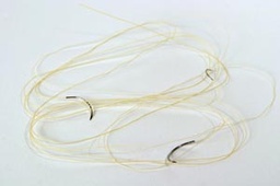 [ETH-686G] Suture with Needle Absorbable Uncoated Undyed Suture Plain Gut Size 5 - 0 18 Inch Suture 1-Needle 13 mm Length 3/8 Circle Precision Point - Reverse Cutting Needle