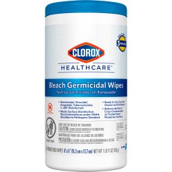 [CLX-30577] Surface Disinfectant Cleaner Clorox Healthcare® Premoistened Bleach Germicidal Manual Pull Wipe 150 Count Canister Floral Scent NonSterile