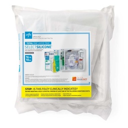 [MDL-URO170716] Total 1-Layer Tray with Drain Bag, 1 Silicone Foley Catheter, Peri Wipe 16 Fr, 10 mL